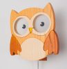 Bagoly barna falilámpa - gyereklámpa fából