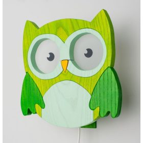 Bagoly szürke-rózsaszín fali lámpa