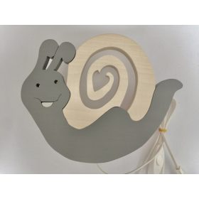 Csiga fali lámpa ,szürke-fehér