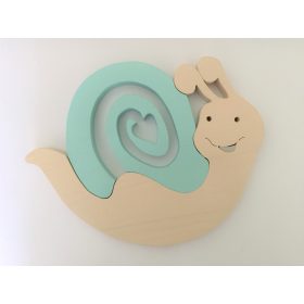 Csiga fali lámpa , türkisz