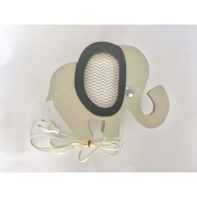 Elefánt  falilámpa , szürke, antracit füllel