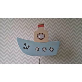 Hajó fali lámpa, világoskék