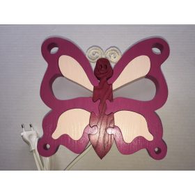 Pillangó fali lámpa, lila