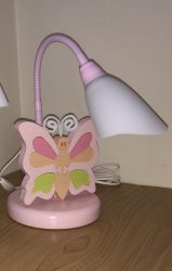Pillangó  asztali lámpa, rózsaszín