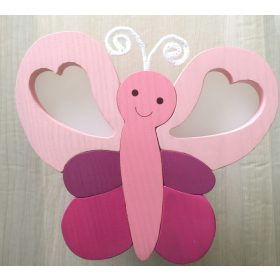Pillangó fali lámpa, pink/rózsa