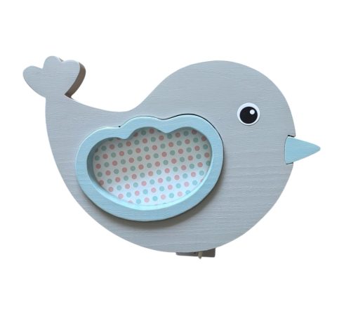 Bagoly szürke-rózsaszín fali lámpa