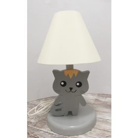 Cica éjjeli lámpa tigris, sötétszürke