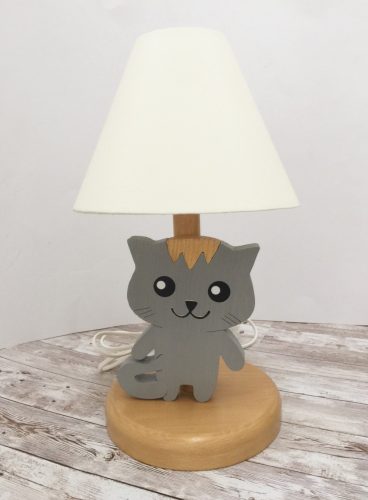 Cica éjjeli lámpa tigris, sötétszürke