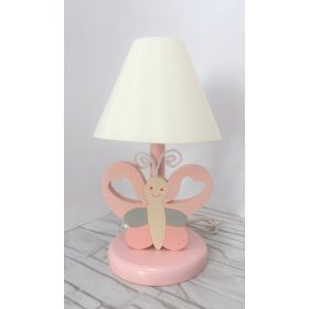 Pillangó  éjjeli lámpa, rózsa/szürke