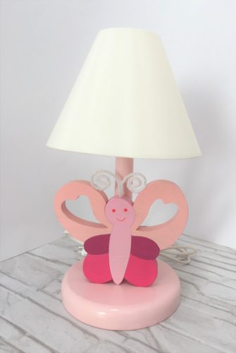 Pillangó  éjjeli lámpa, rózsa tricolor