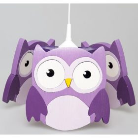 Bagoly lila csillár