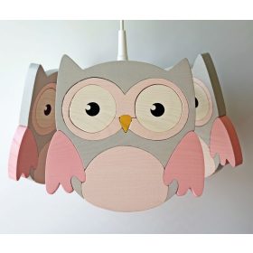Bagoly szürke-rózsaszín csillár