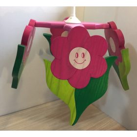 Virág csillár, pink, 4 elemes