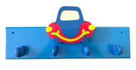 4 akasztós fa gyermekfogas autó dísszel 4 akasztós fa gyermekfogas autó dísszel