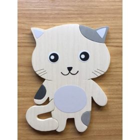 Cica fehér bútordísz