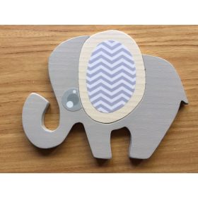 Elefánt fehér bútordísz