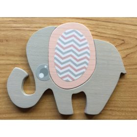 Elefánt rózsaszín bútordísz