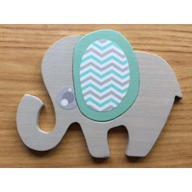 Elefánt türkiz bútordísz