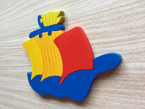 Hajó kék bútordísz