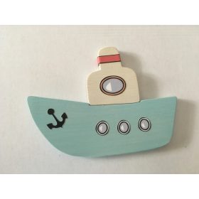 Hajó világoskék bútordísz
