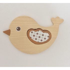 Madárka bútordísz, bézs