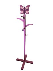 Lila gyermek szobainas fából, pillangó dísszel Lila gyermek szobainas fából, pillangó dísszel