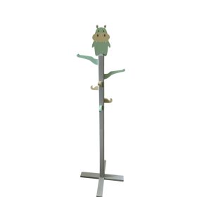 Szürke gyermek szobainas fából, viziló dísszel 