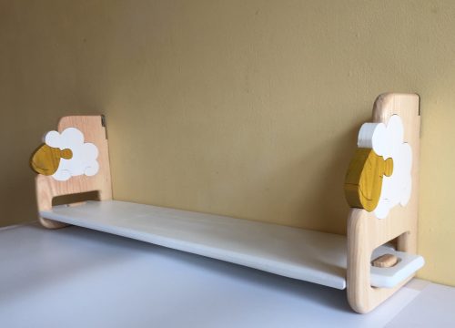 Fali  polc választható mintával, színes polclappal 3 méretben