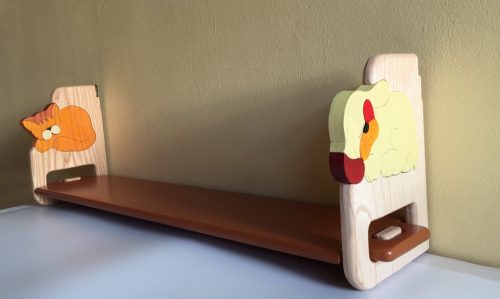 Fali  polc választható mintával, színes polclappal 3 méretben