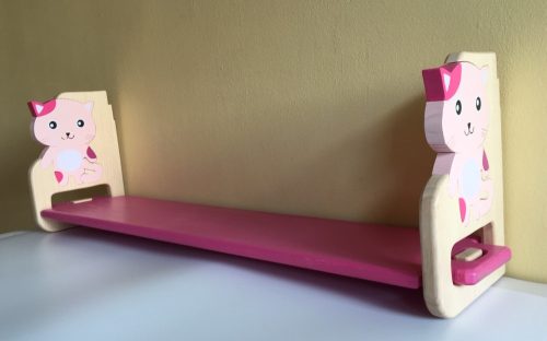 Fali  polc választható mintával, színes polclappal 3 méretben