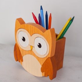 Bagoly barna ceruzatartó