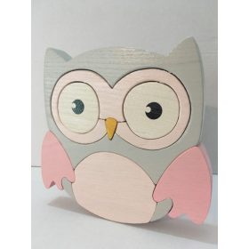 Bagoly szurke rozsa ceruzatarto