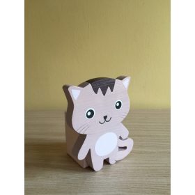 Cica ceruzatartó, lila