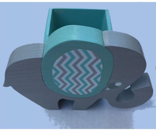 Elefánt ceruzatartó, türkiz