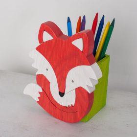 Róka ceruzatartó