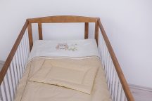   2 részes babaágynemű szett - Lulu bagoly , bézs pöttyös 