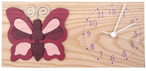 Pillangós óra, lila 