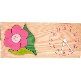 Virágos  óra, pink