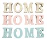 HOME betűsor fából különböző színekben