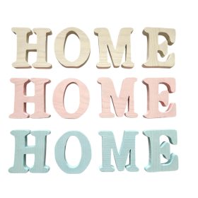HOME betűsor fából különböző színekben