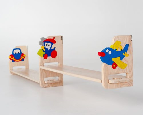 Dupla fali polc válaszható mintával, natúr polclappal 3 méretben