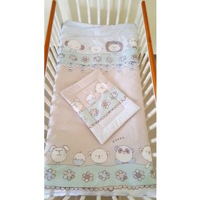 2 részes babaágynemű szett - Virágálom, kék