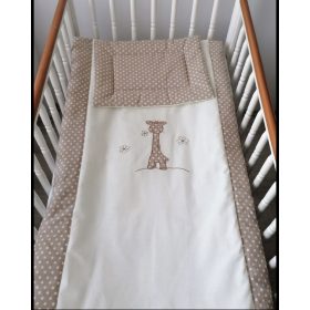 2 részes babaágynemű szett - Bézs pöttyös Zoé zsiráf