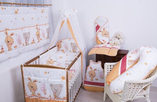 2 részes babaágynemű szett - Trixi, narancs