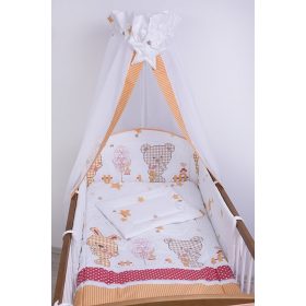 4 részes babaágynemű szett - Trixi, narancs