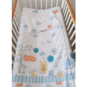 2 részes babaágynemű szett - Állat ovi, kék