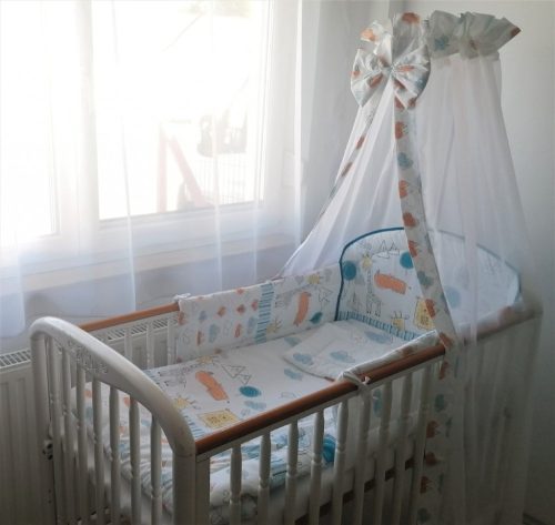 2 részes babaágynemű szett - Állat ovi, kék