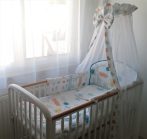 4 részes babaágynemű szett - Állat ovi kék