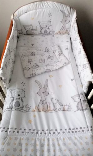 4 részes babaágynemű szett - Bagoly Berci - bébi méret - AZONNAL VIHETŐ